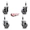 Service Caster 4'' Semi Steel Wheel Swivel 7/8'' Expanding Stem Caster Set 2 Brakes, 4PK SCC-EX20S415-SSR-2-TLB-2-78 - alternate 2